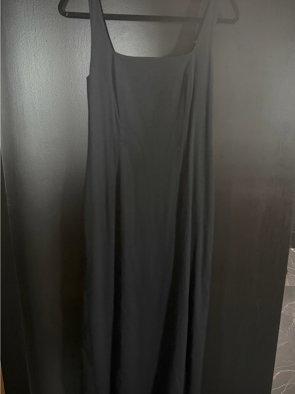 Abercrombie & Fitch Black Midi Linen Dress